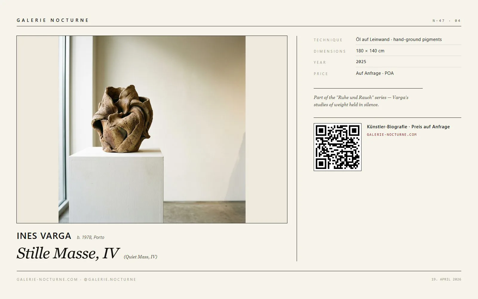 Werk-Detail mit QR-Code